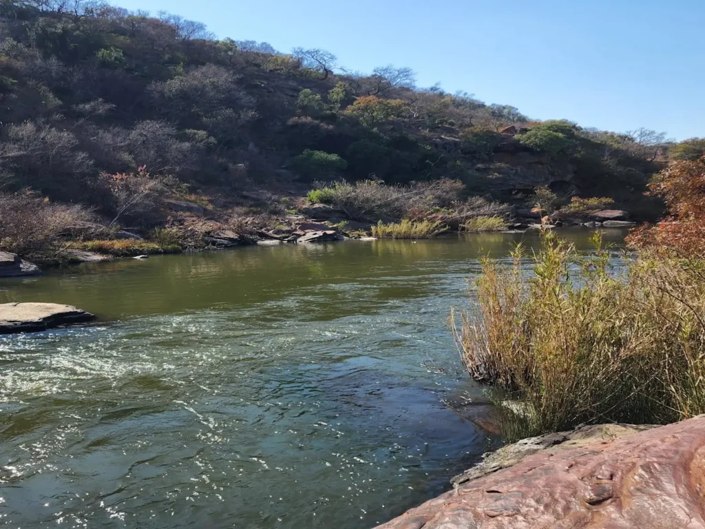 The Wilge River at Angels Valley Lodge offers tranquil fishing spot